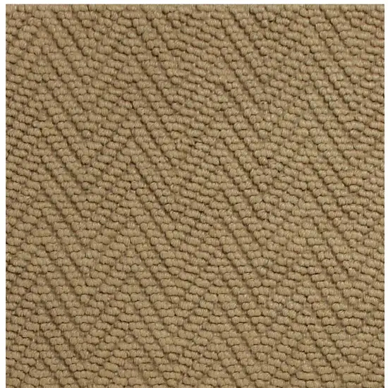 8' Natural Beige Hand Woven Herringbone Jute Indoor Runner Rug Photo 4