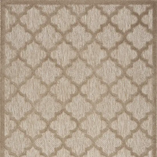 Natural Beige Ikat Indoor Outdoor Area Rug Photo 4