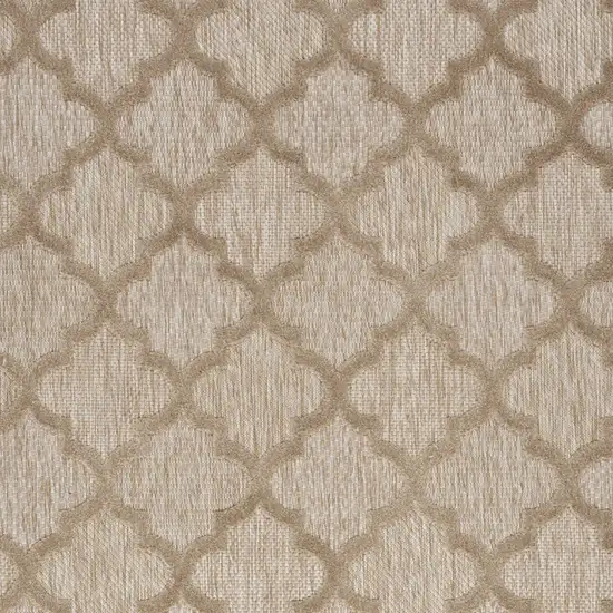 Natural Beige Ikat Indoor Outdoor Area Rug Photo 3