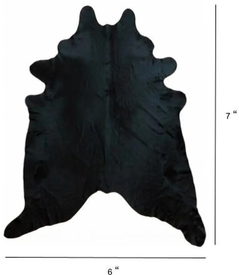 Natural Black Brindled Cowhide Rug Photo 4