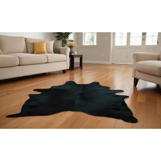 6 Ft Natural Black Brindled Cowhide Rug Photo 1