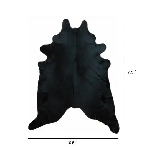 Natural Black Brindled Cowhide Rug Photo 4