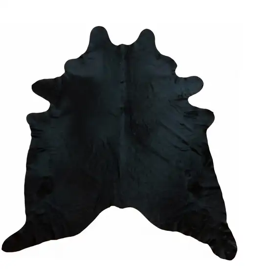 Black Cowhide Handmade Area Rug Photo 2