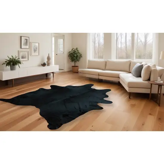 Black Cowhide Handmade Area Rug Photo 1