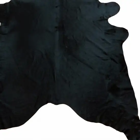 Black Cowhide Handmade Area Rug Photo 3