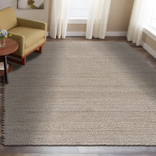 Natural Bleached Contemporary Area Rug Photo 8