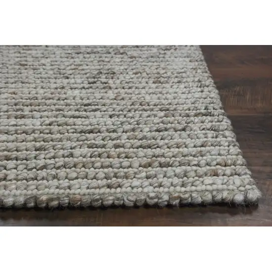 Natural Braided Wool Indoor Area Rug Photo 4