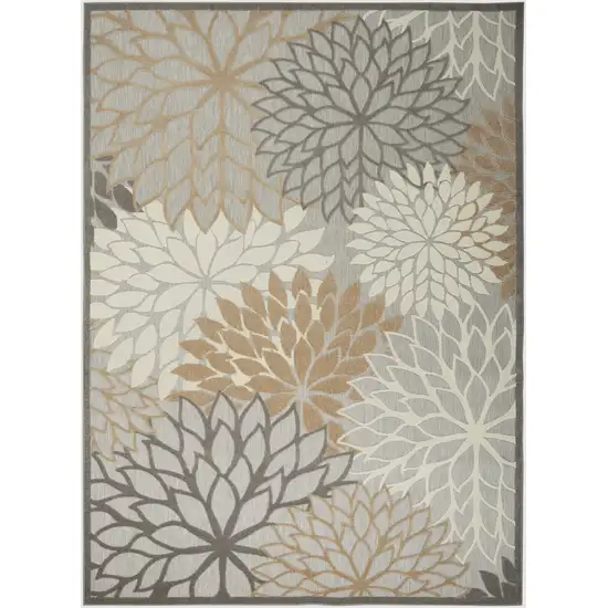 Natural Floral Power Loom Area Rug Photo 1