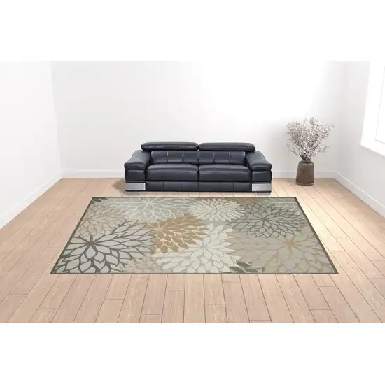 Natural Floral Power Loom Area Rug Photo 2