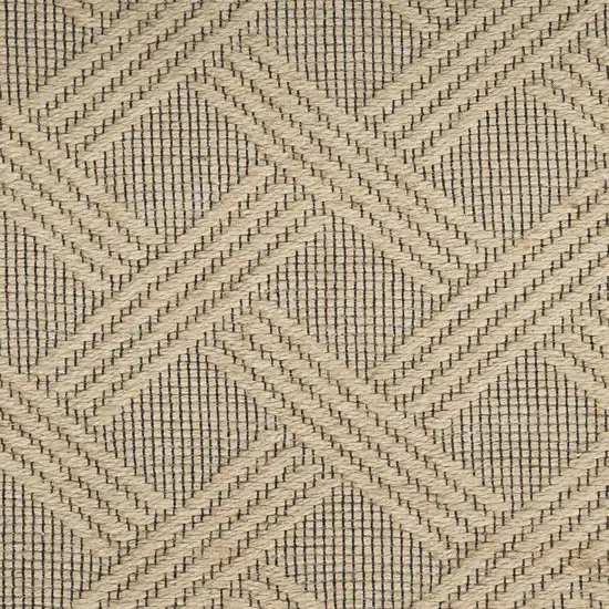 Natural Geometric Flatweave Non Skid Area Rug With Fringe Photo 8