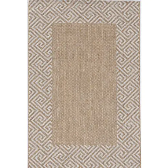 Natural Geometric Maze Pattern Indoor Area Rug Photo 2