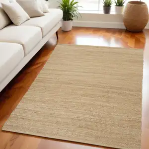 Photo of Natural Jute Flatweave Handmade Area Rug