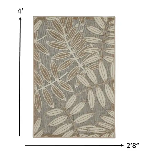 Natural Leaves Indoor Outdoor Area Rug Photo 4