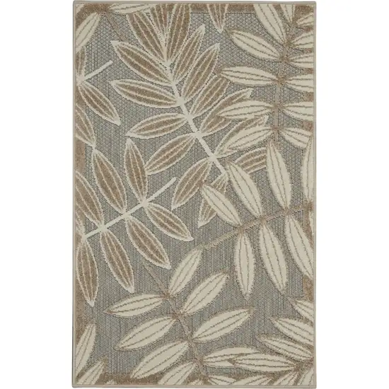 Natural Leaves Indoor Outdoor Area Rug Photo 1