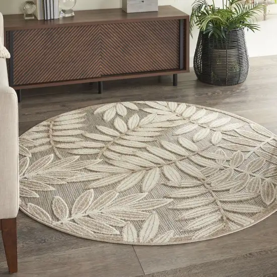 Natural Leaves Indoor Outdoor Area Rug Photo 7