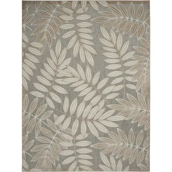 Natural Floral Indoor Outdoor Area Rug Photo 1