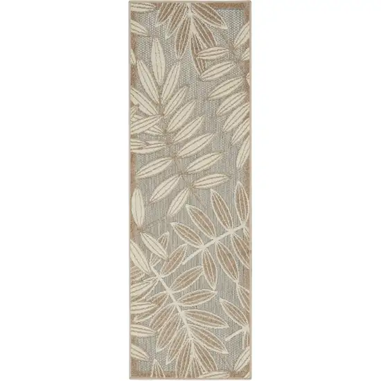 Natural Leaves Indoor Outdoor Runner Rug Photo 1