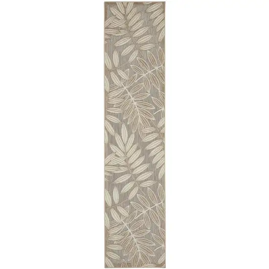 Natural Leaves Indoor Outdoor Runner Rug Photo 1