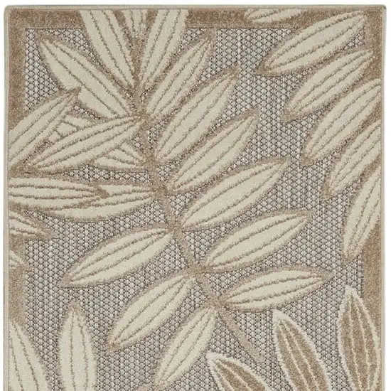 Natural Leaves Indoor Outdoor Runner Rug Photo 8