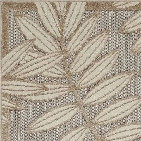 Natural Leaves Indoor Outdoor Runner Rug Photo 7