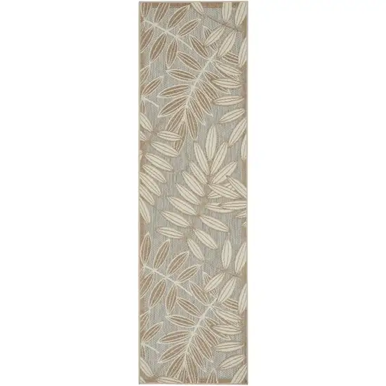 Natural Leaves Indoor Outdoor Runner Rug Photo 1