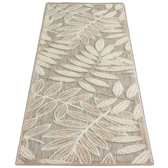 Natural Leaves Indoor Outdoor Runner Rug Photo 7