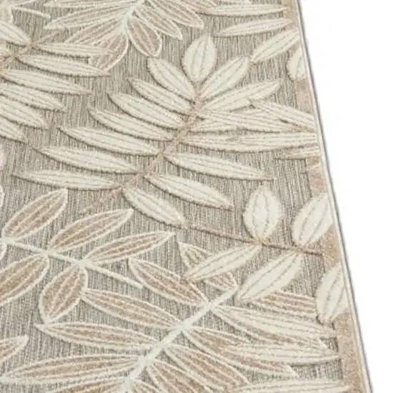 Natural Leaves Indoor Outdoor Runner Rug Photo 8