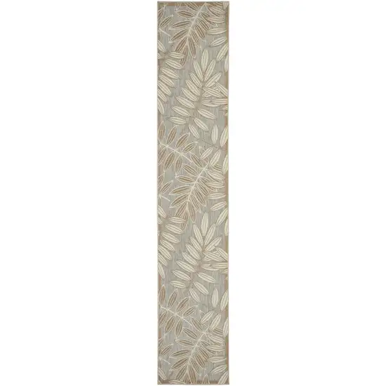 Natural Leaves Indoor Outdoor 12-ft Runner Rug Photo 1