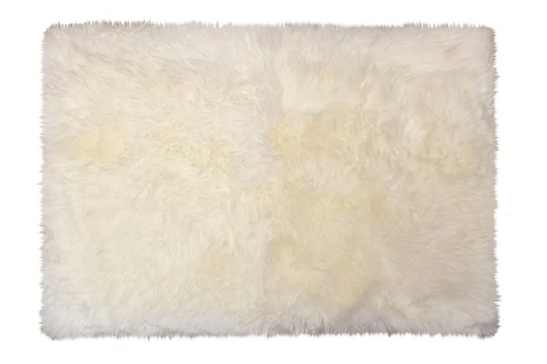 Natural Rectangular Sheepskin Area Rug Photo 3