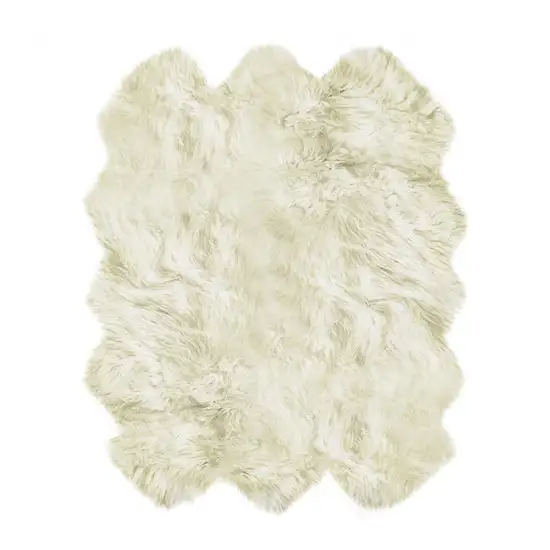 Natural Sheepskin Wool Area Rug Photo 8