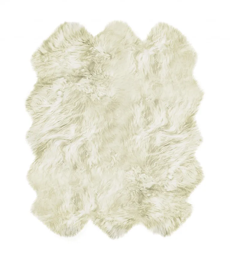 Natural Sheepskin Wool Area Rug Photo 1