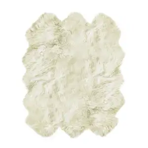 Photo of Natural Sheepskin Wool Area Rug