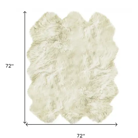 Natural Sheepskin Wool Area Rug Photo 9