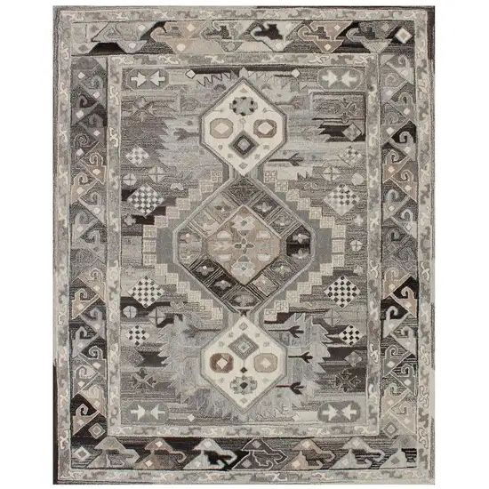 Natural Southwestern Hand Tufted Non Skid Area Rug Photo 2