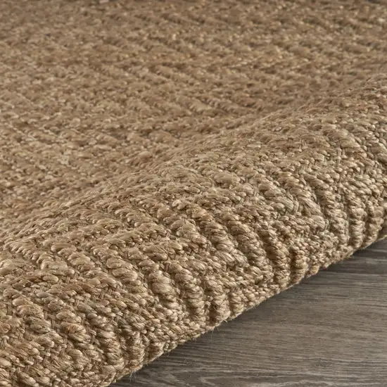 Natural Toned Chevron Pattern Area Rug Photo 6