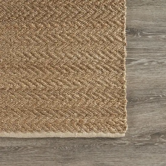 Natural Toned Chevron Pattern Area Rug Photo 7