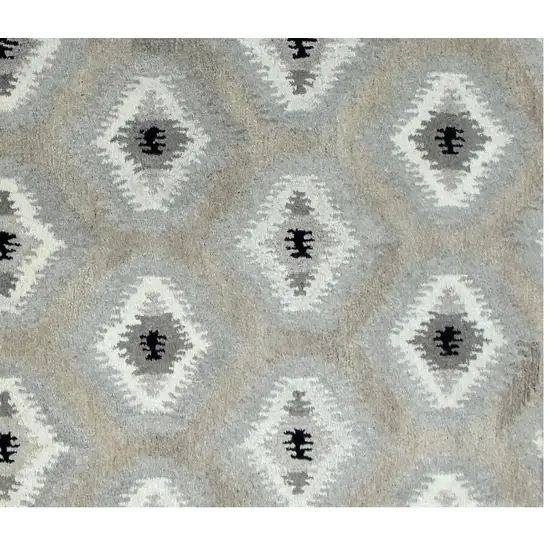 Natural Wool Southwestern Hand Tufted Non Skid Area Rug Photo 4