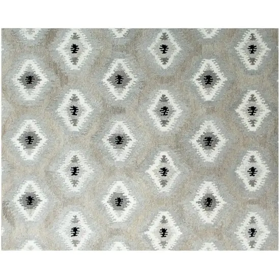 Natural Wool Southwestern Hand Tufted Non Skid Area Rug Photo 3