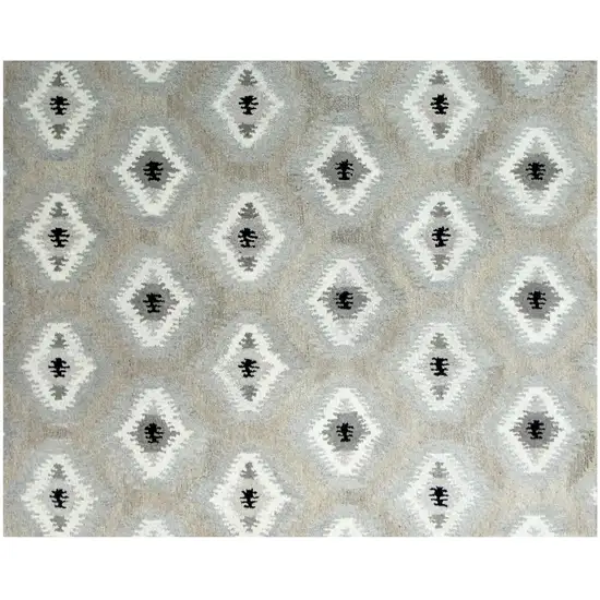 Natural Wool Southwestern Hand Tufted Non Skid Area Rug Photo 2