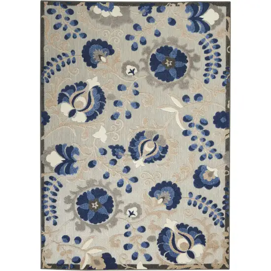 Blue And Gray Indoor Outdoor Area Rug Photo 1