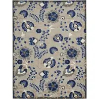 Photo of Natural and Blue Indoor Outdoor Area Rug