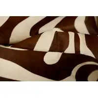 Photo of Natural and Brown Zebra Print Genuine Cowhide Area Rug