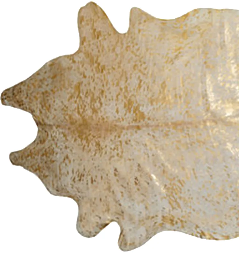 Natural and Gold Genuine Cowhide Area Rug Photo 2