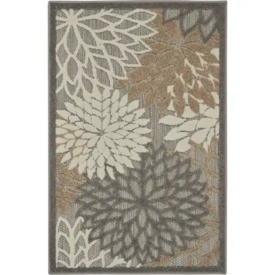 Natural and Gray Indoor Outdoor Area Rug Photo 1