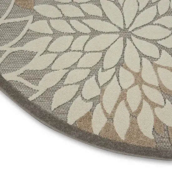 Natural and Gray Indoor Outdoor Area Rug Photo 5