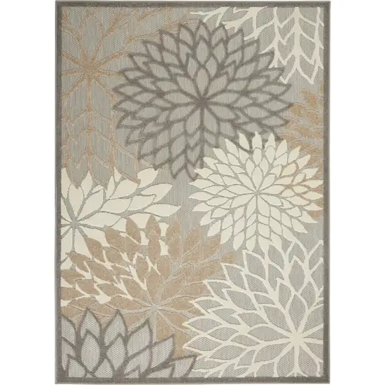 Gray And Ivory Indoor Outdoor Area Rug Photo 1