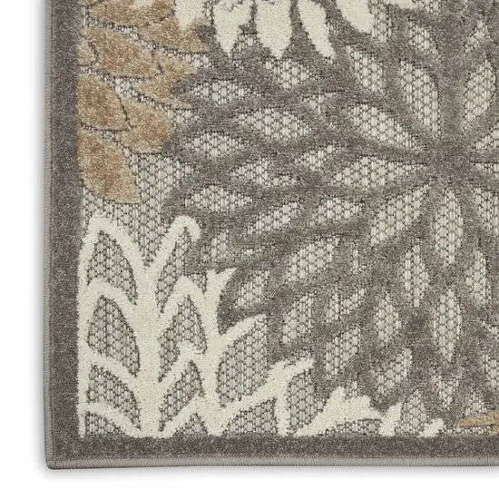 Natural and Gray Indoor Outdoor Area Rug Photo 5