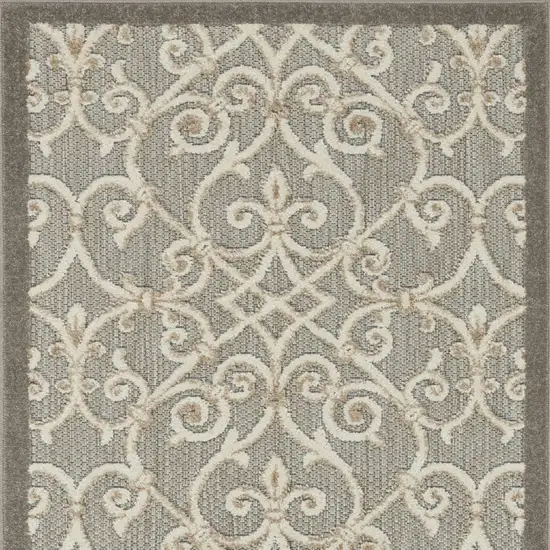 Natural and Gray Indoor Outdoor Area Rug Photo 8
