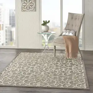 Photo of Natural and Gray Indoor Outdoor Area Rug