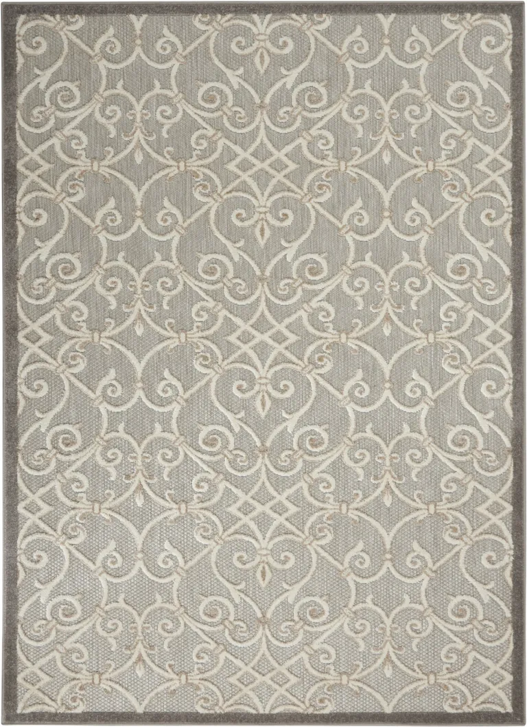 Natural and Gray Indoor Outdoor Area Rug Photo 1